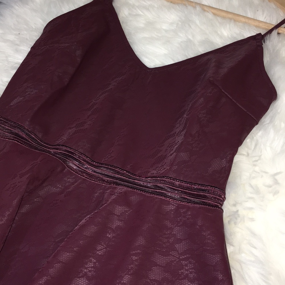 Burgundy Peplum Top - Picture 7 of 7